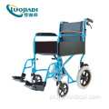 Cadeira de rodas manual dobrável leve em aço move-se facilmente